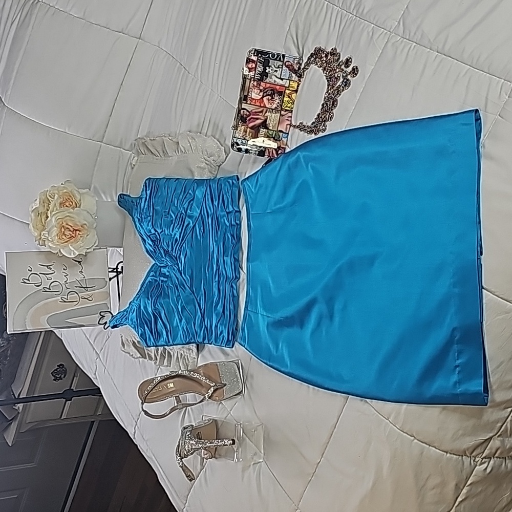 Marisa Baratelli Thai Silk Skirt Set Quiet Luxury Formal Wedding Cocktail Party - Picture 4 of 17